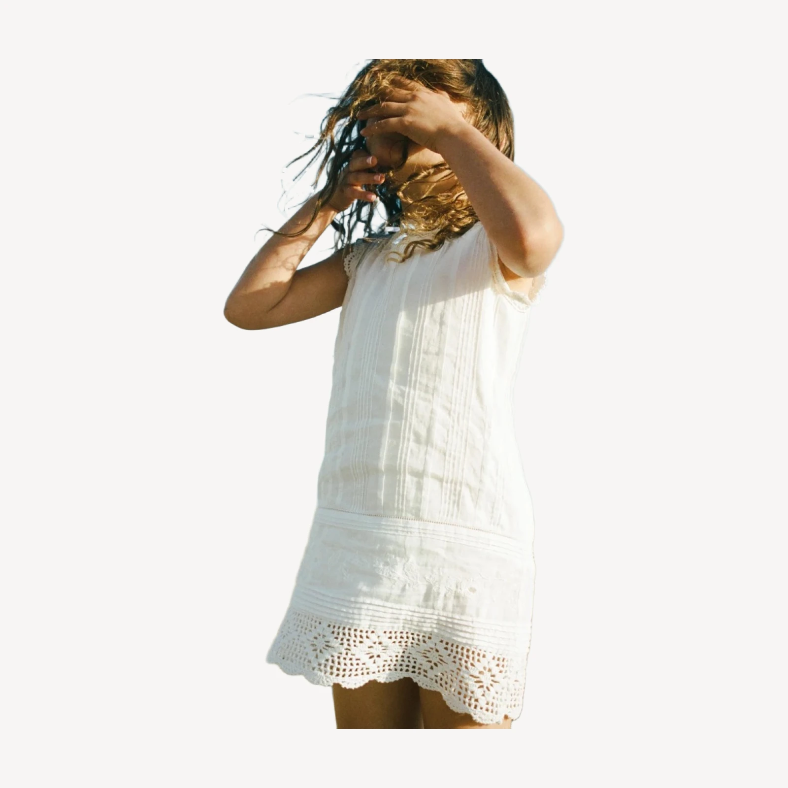 LITTLE HILDE DRESS -- SALT