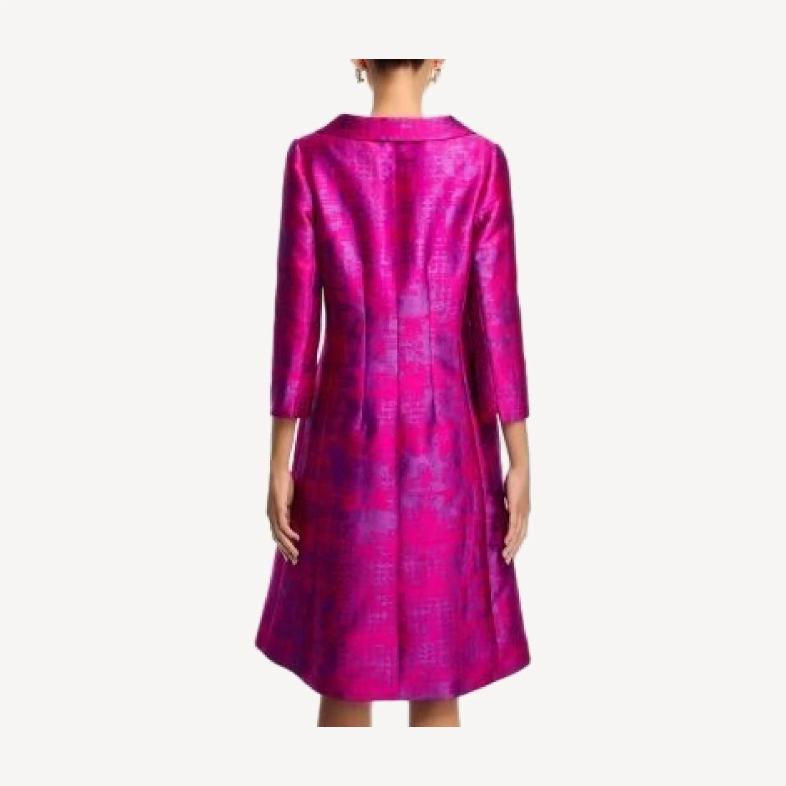 Teri Jon by Rickie Freeman Jacquard Coat Dress