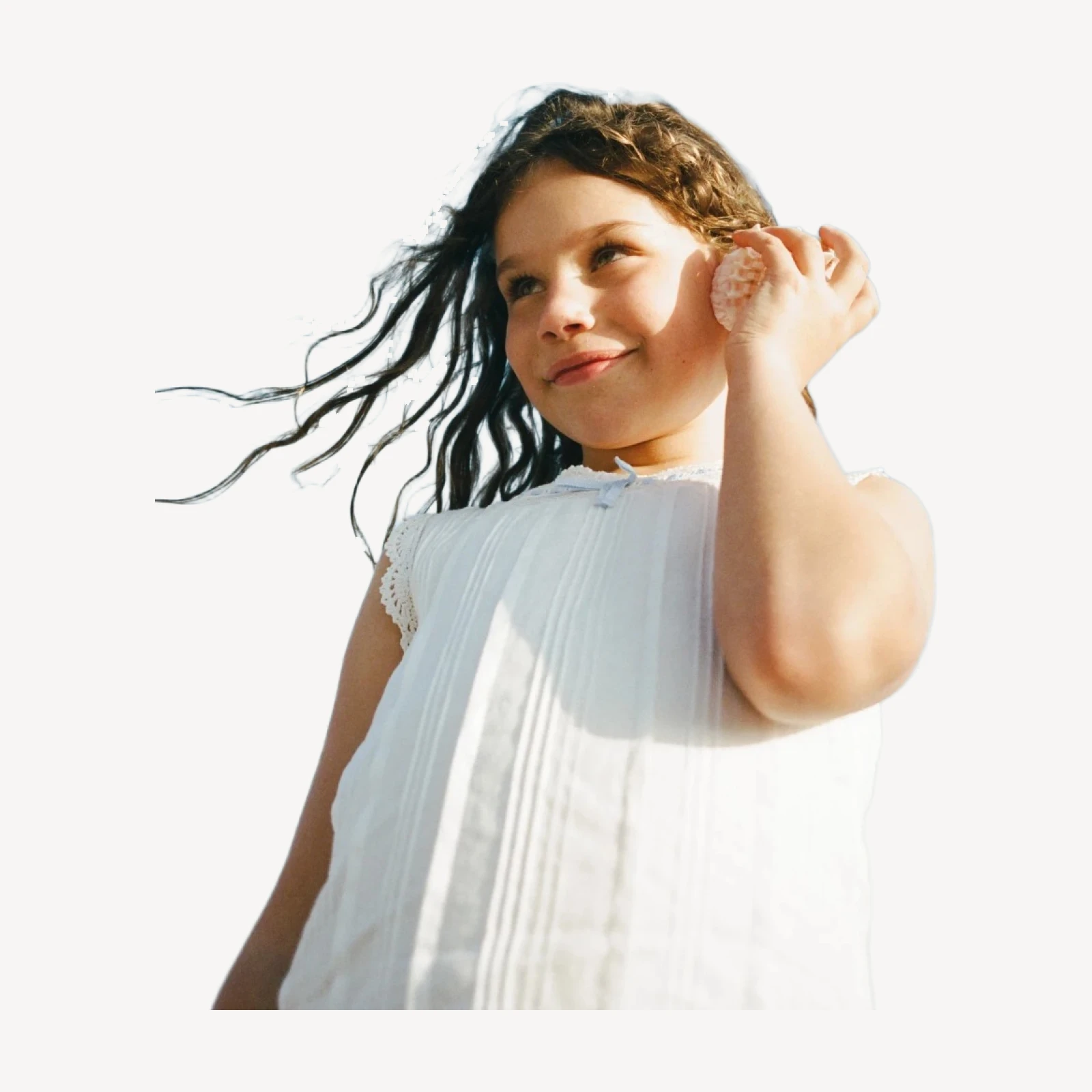LITTLE HILDE DRESS -- SALT