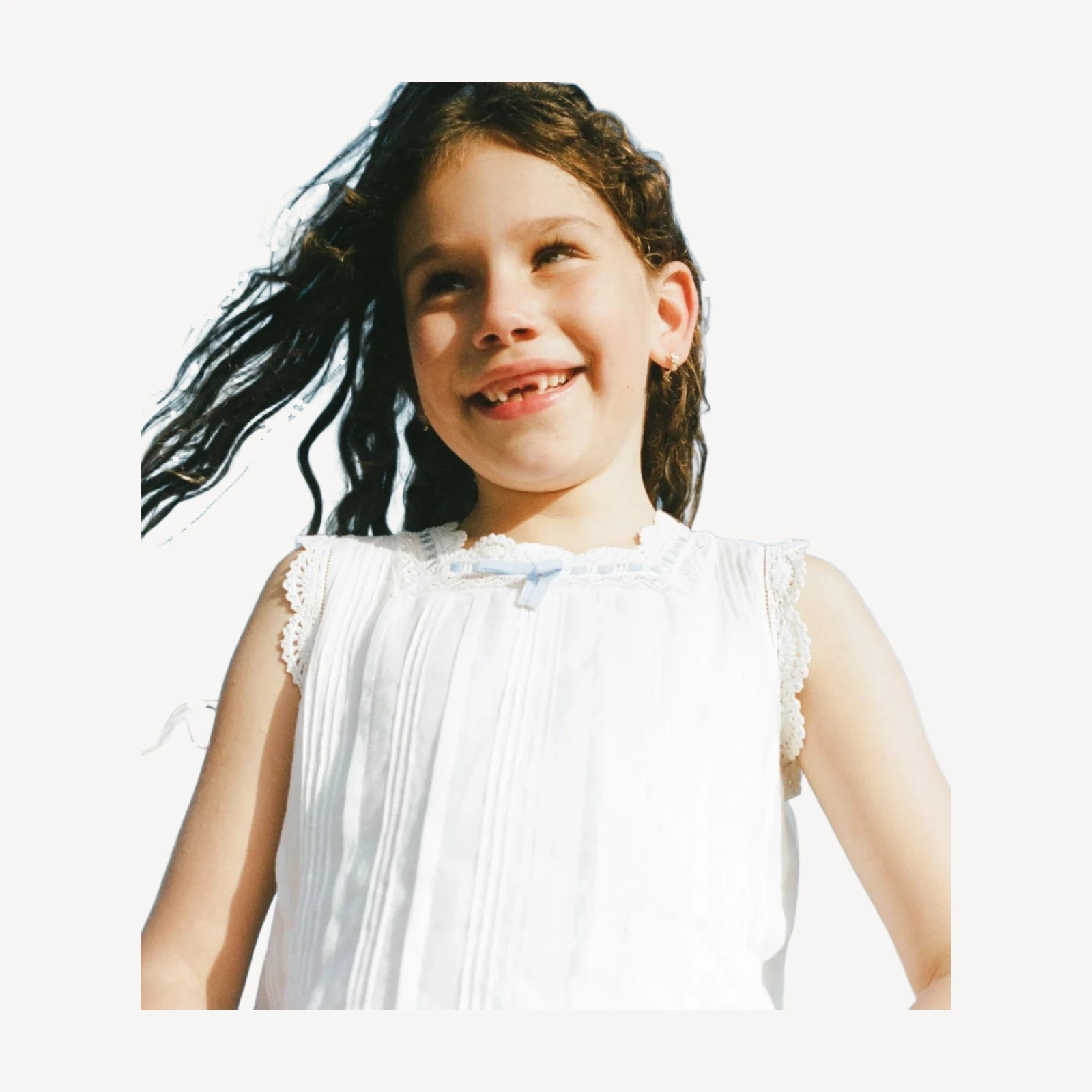 LITTLE HILDE DRESS -- SALT