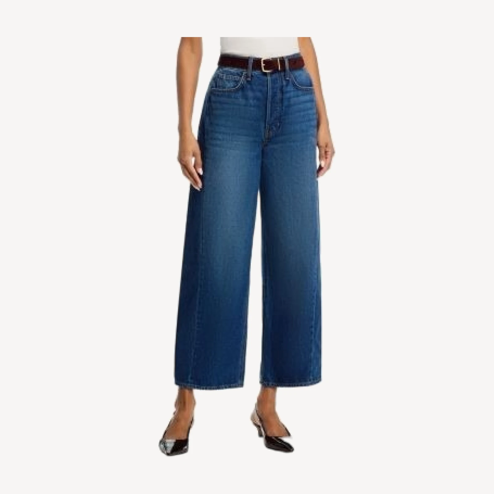 Veronica Beard Ryder High Rise Barrel Leg Jeans in Equinox Blue