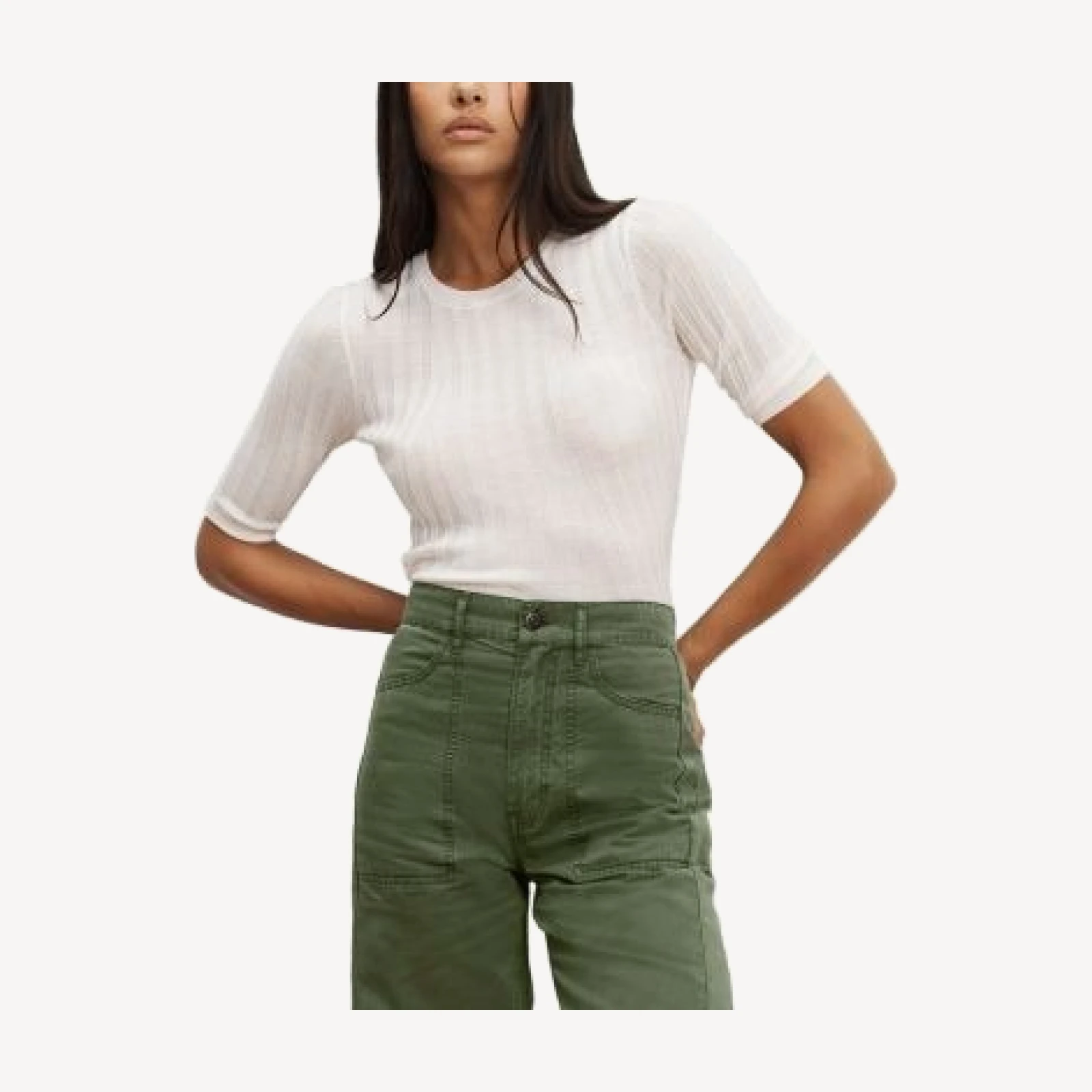 Veronica Beard Debois Merino Wool Crewneck Sweater