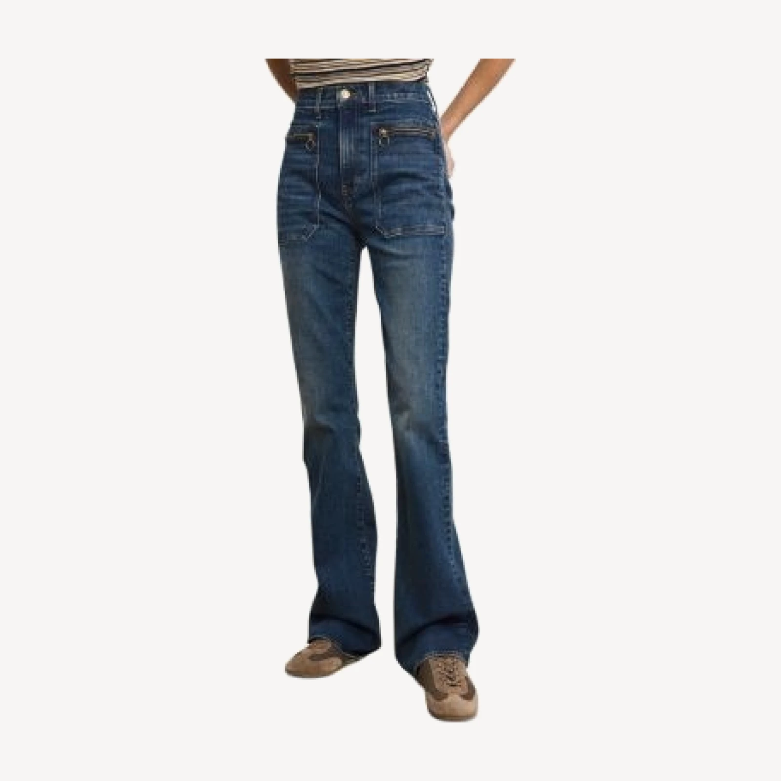 Veronica Beard Beverly High Rise Skinny Fare Leg Jeans in City Lights
