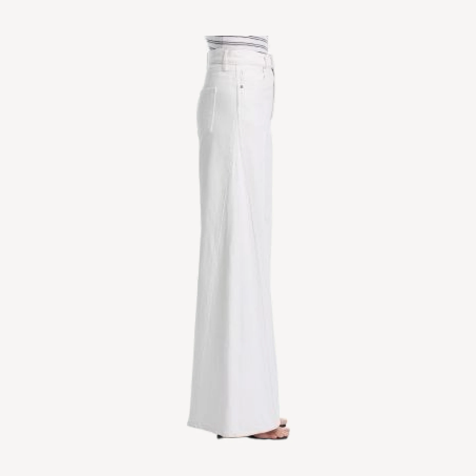 Veronica Beard Vicki High Rise Extra Wide Leg Jeans in White
