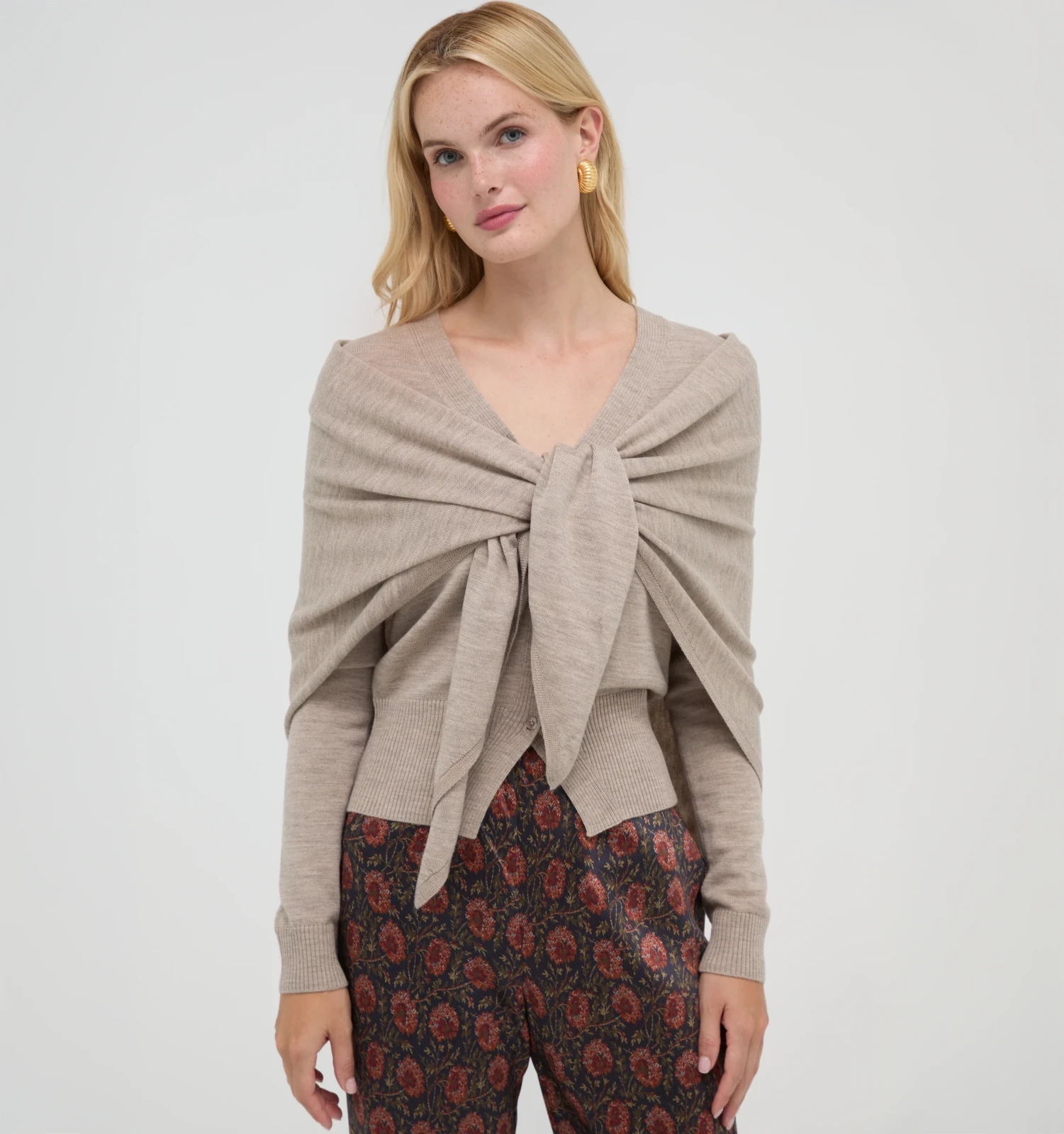 The Amal Cardigan - Taupe