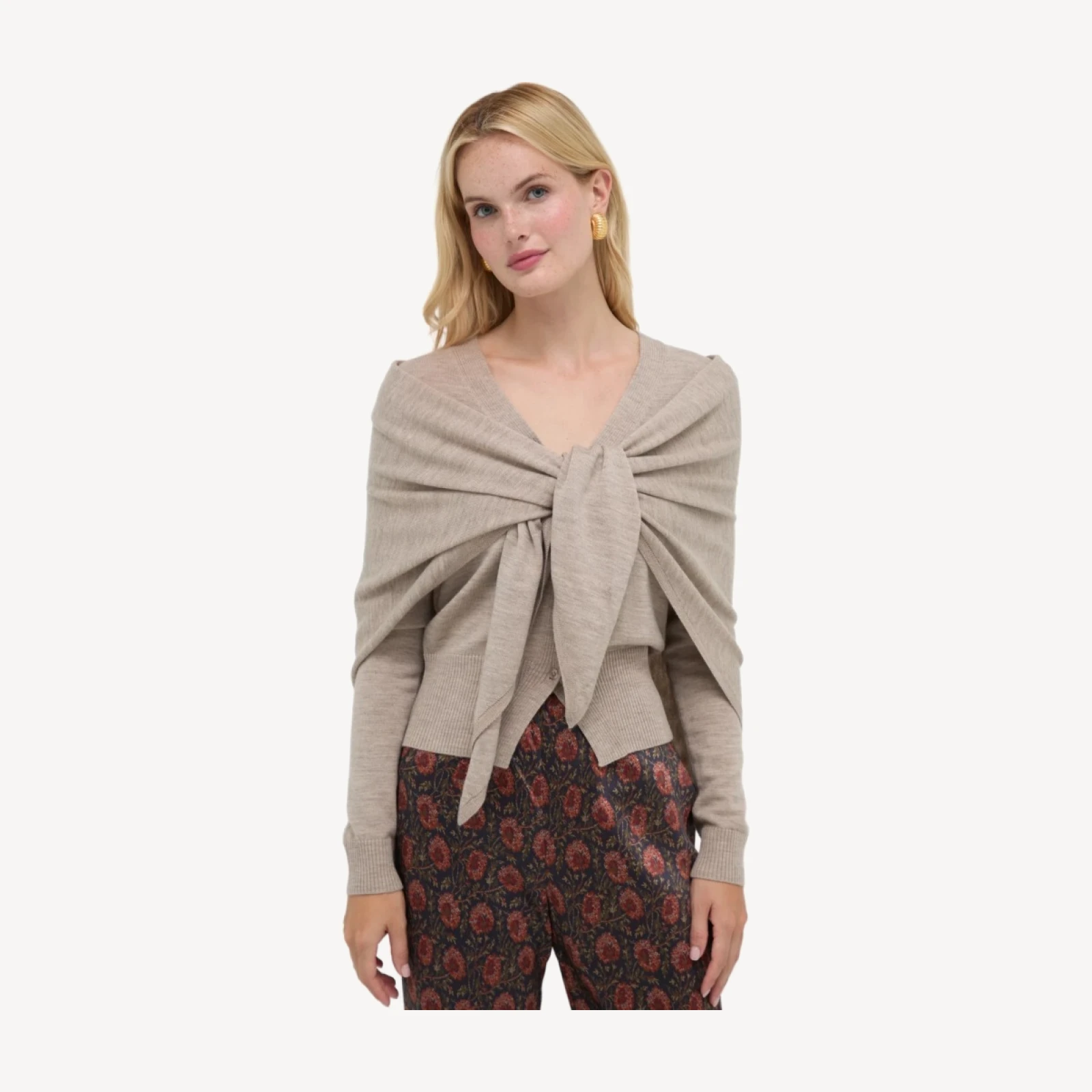 The Amal Cardigan - Taupe