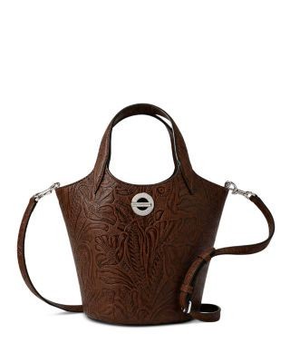 Veronica Beard Tooled Anchor Leather Crossbody