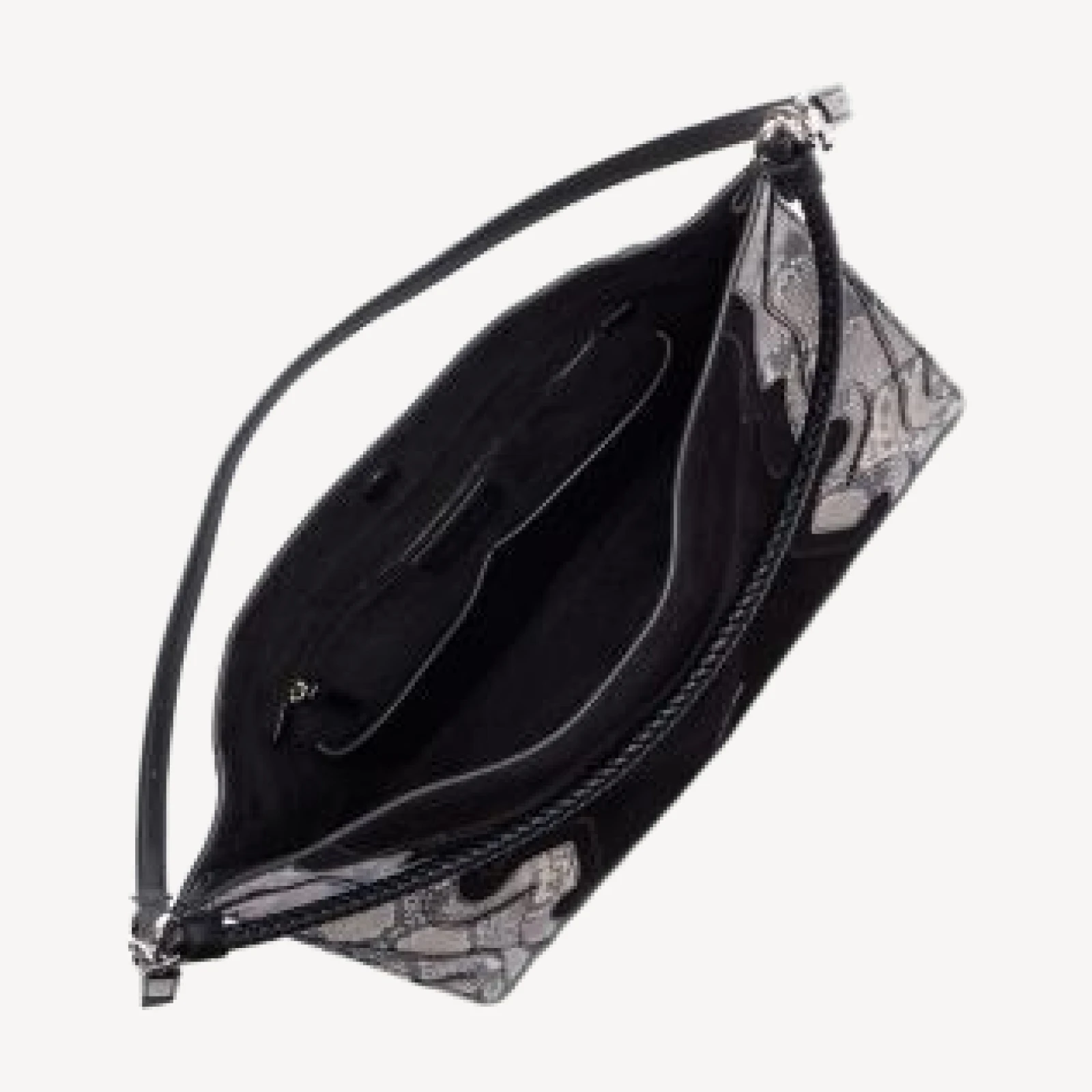 Veronica Beard Vida Suede & Snake Embossed Leather Shoulder Bag