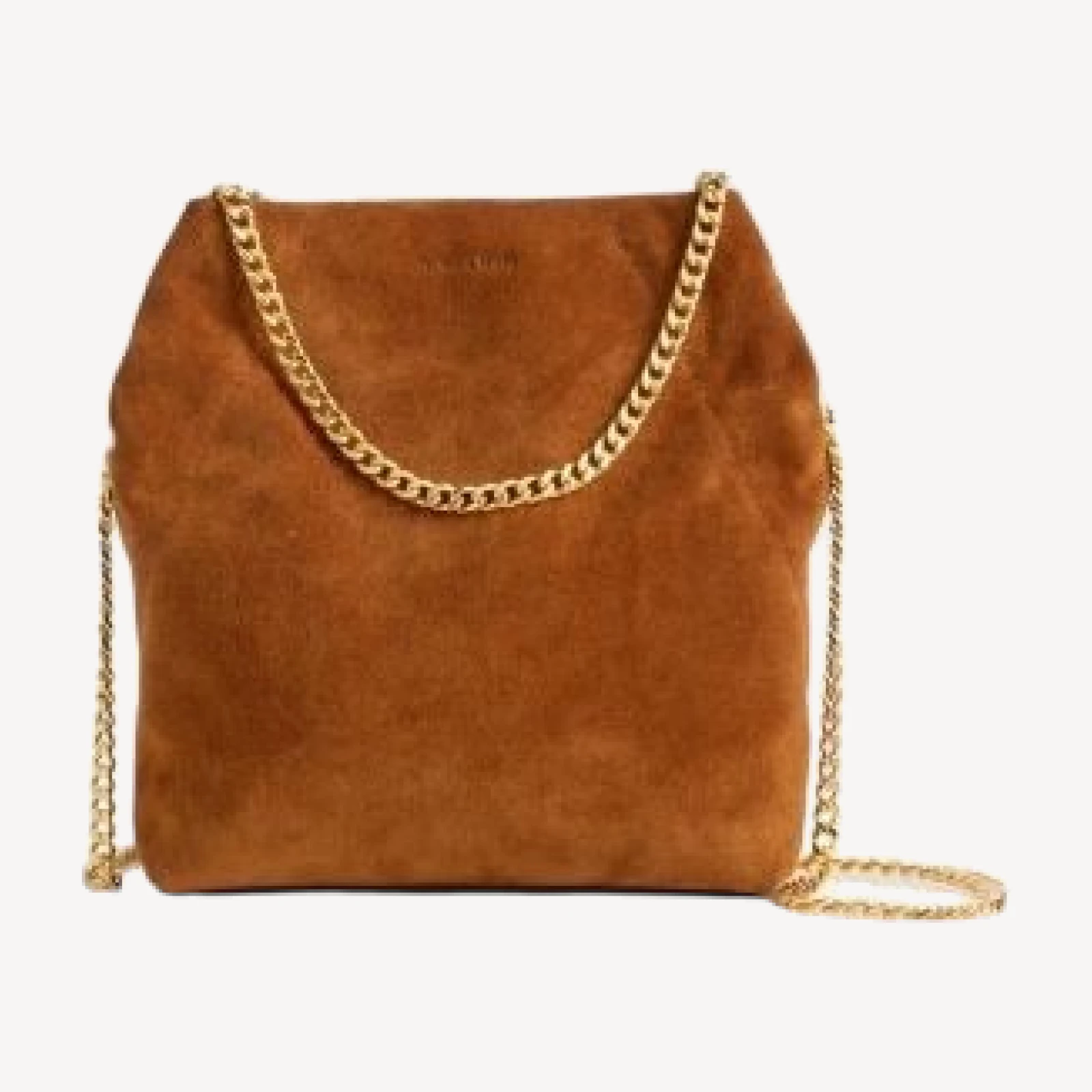Veronica Beard Slouch Small Suede & Leather Crossbody Bag