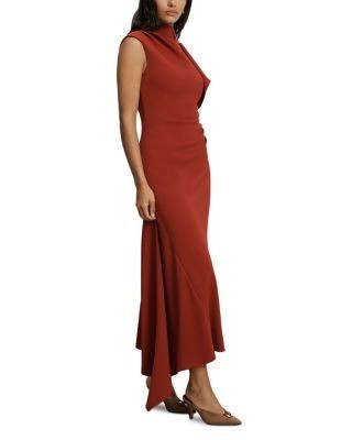 Veronica Beard Brett High Neck Asymmetric Dress