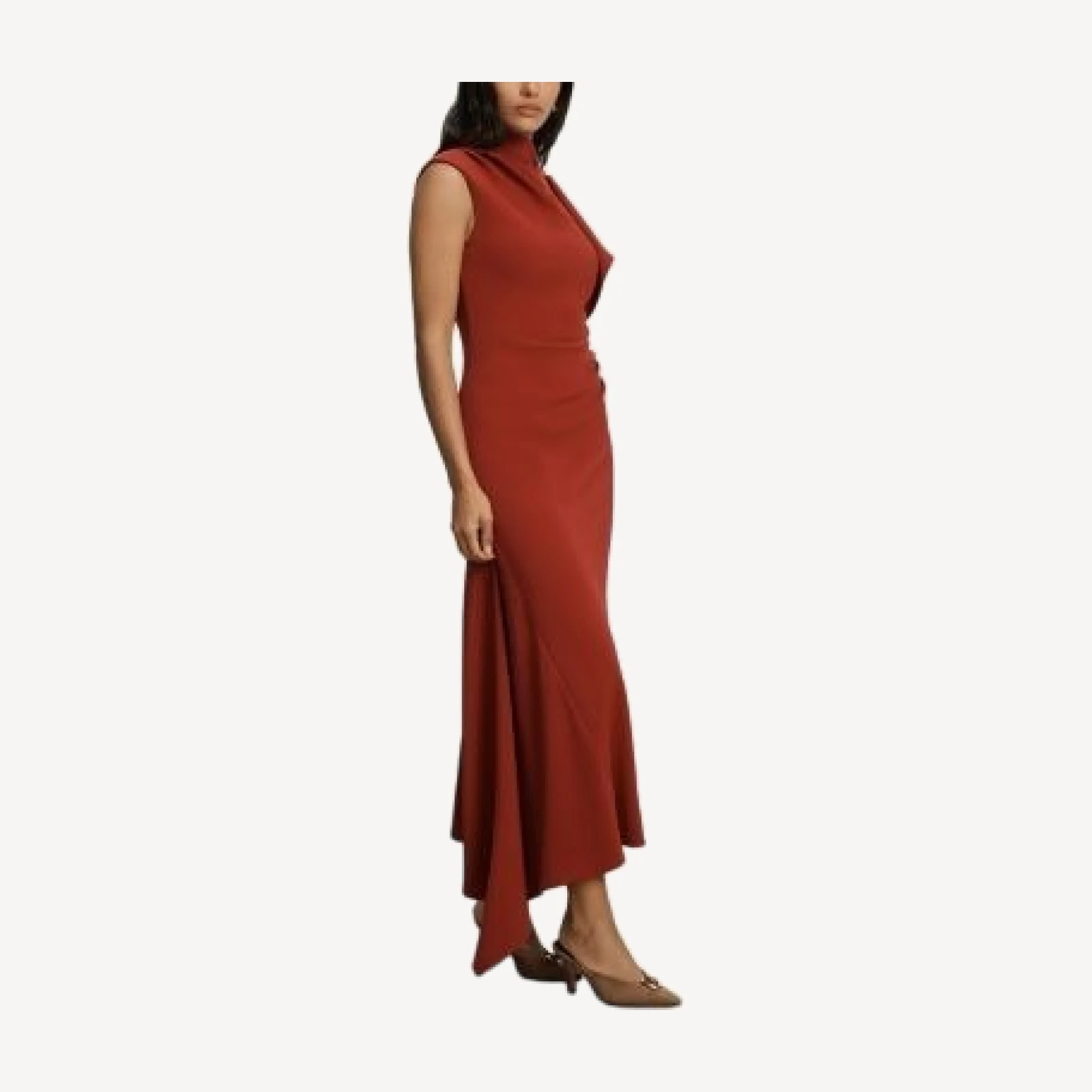 Veronica Beard Brett High Neck Asymmetric Dress