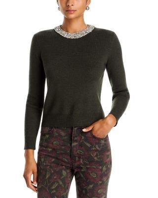 Veronica Beard Daro Merino Wool Embellished Sweater