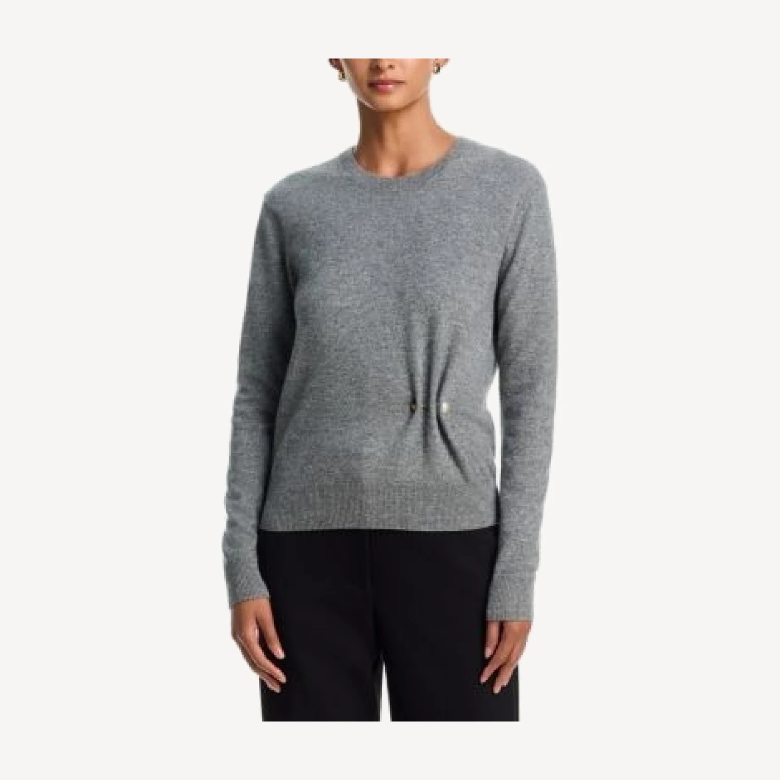 Veronica Beard Frankie Wool & Cashmere Sweater with Faux Pearl Pin