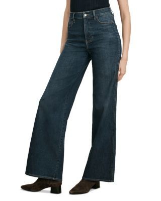 Veronica Beard Taylor High Rise Wide Leg Jeans in Sweet Dream