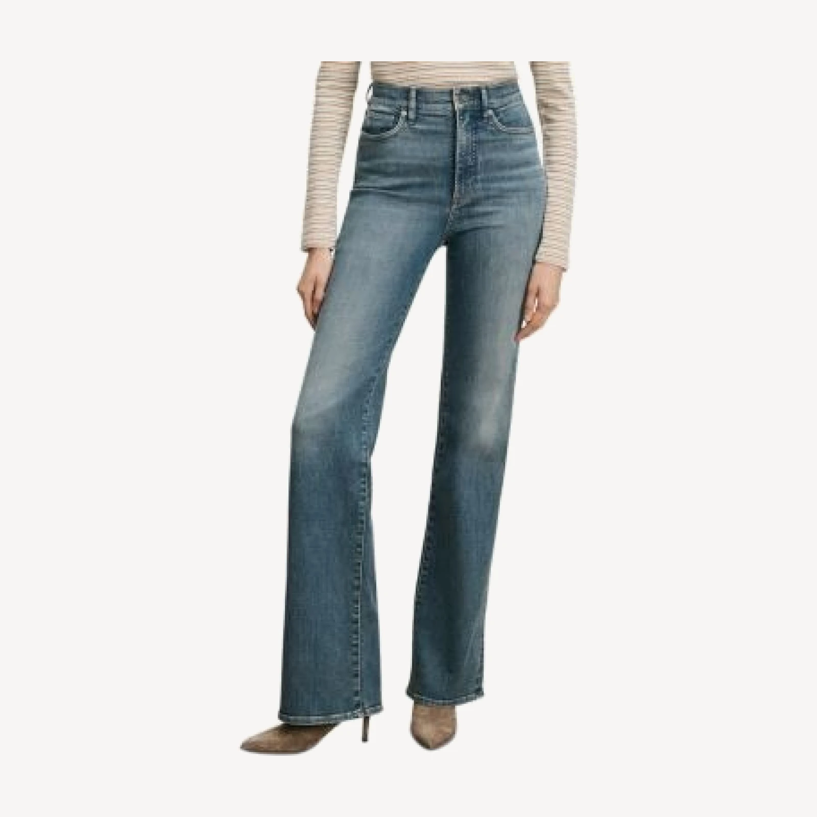 Veronica Beard Crosbie High Rise Wide Leg Jeans in Memory Lane