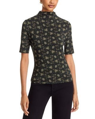 Veronica Beard James Mock Neck Top