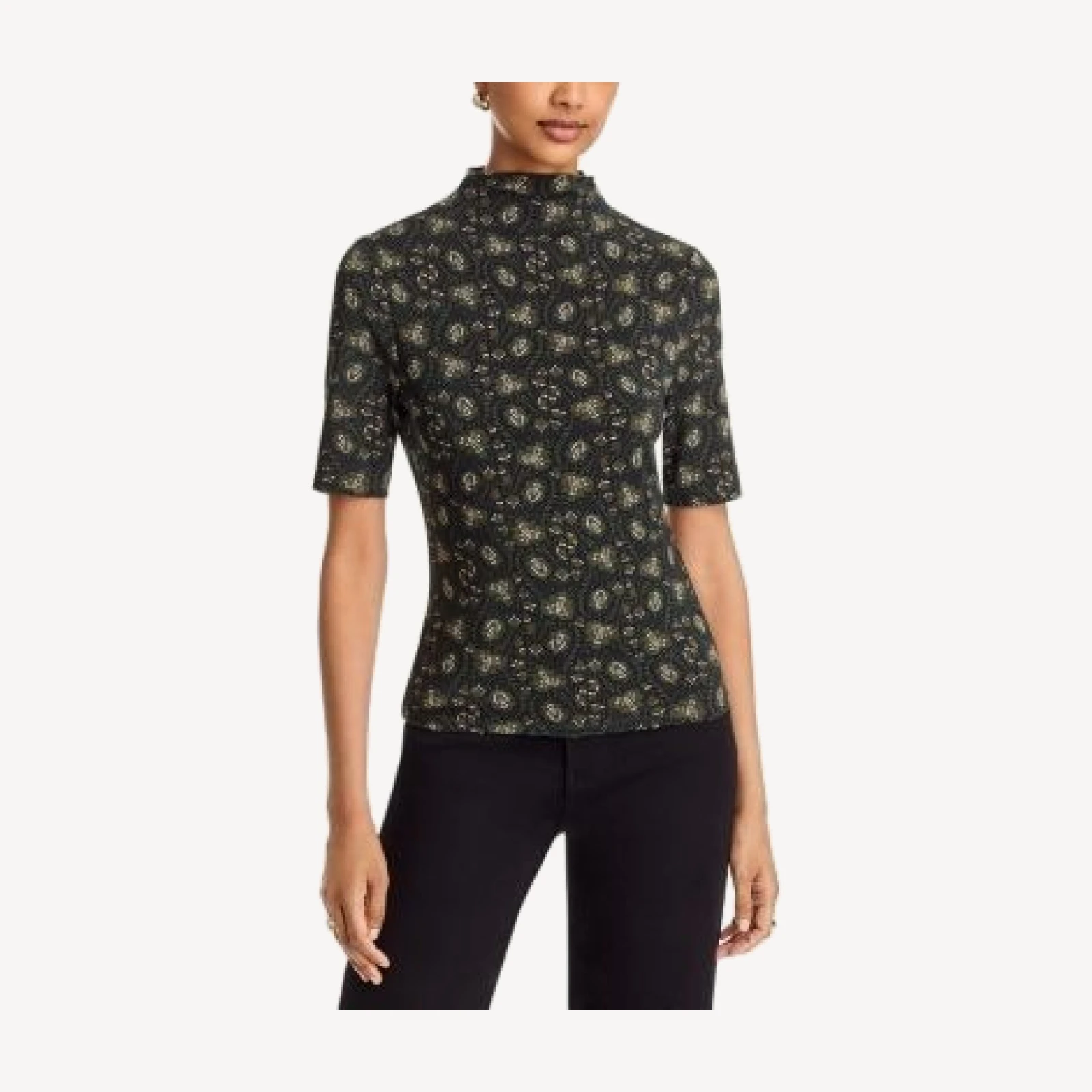 Veronica Beard James Mock Neck Top