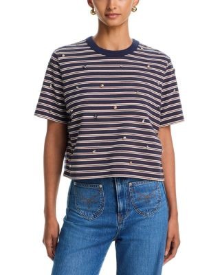 Veronica Beard Sebastian Rhinestone Embellished Tee