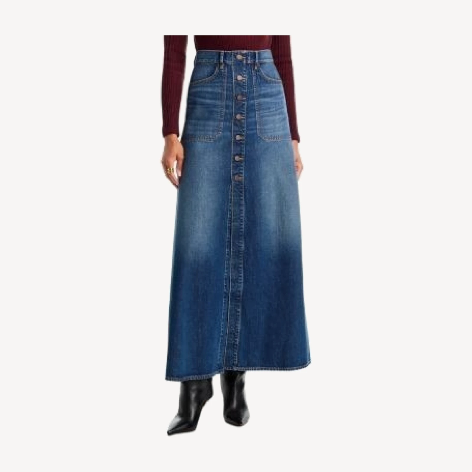 Veronica Beard Hathaway Denim Maxi Skirt