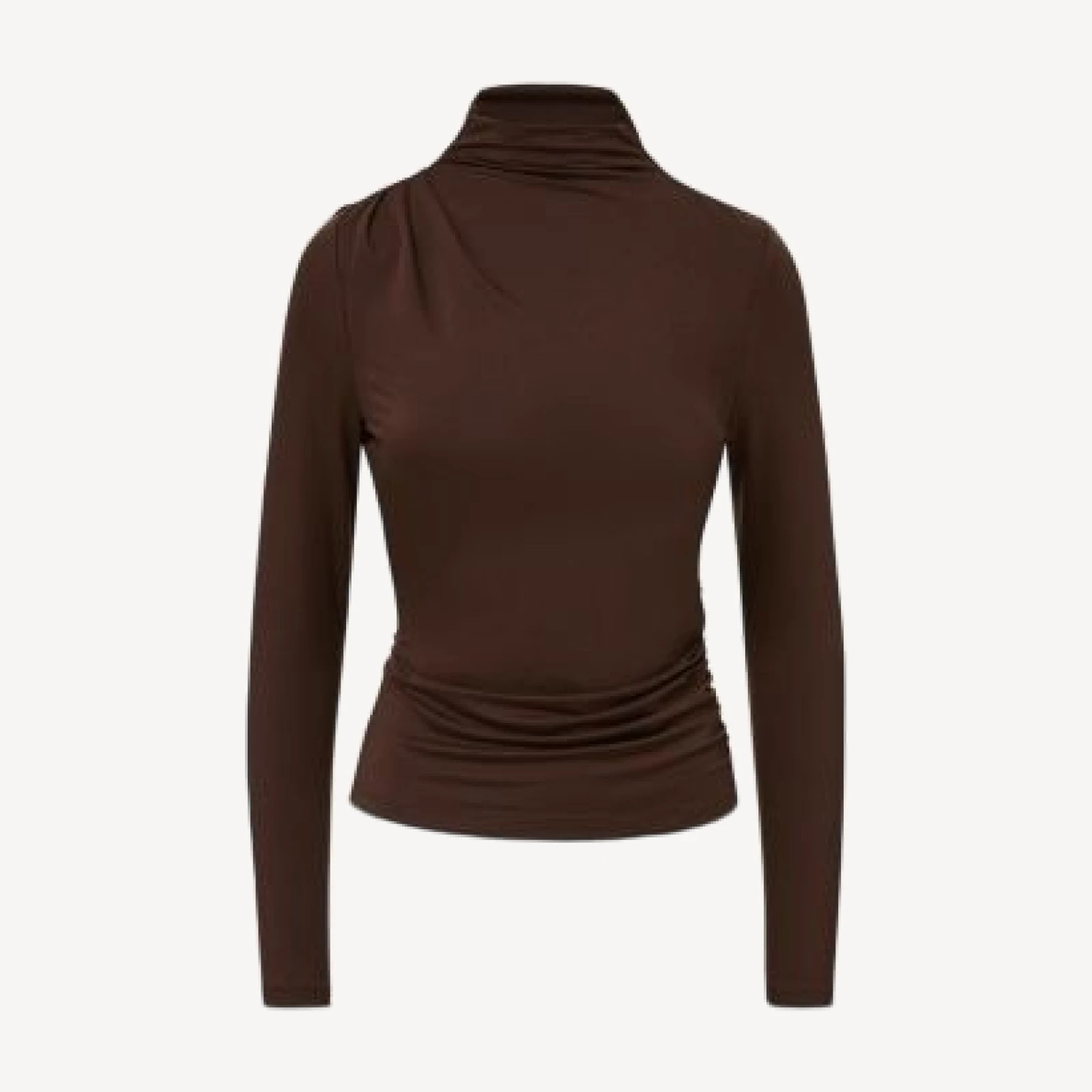 Veronica Beard Mylie Mock Neck Long Sleeve Ruched Top
