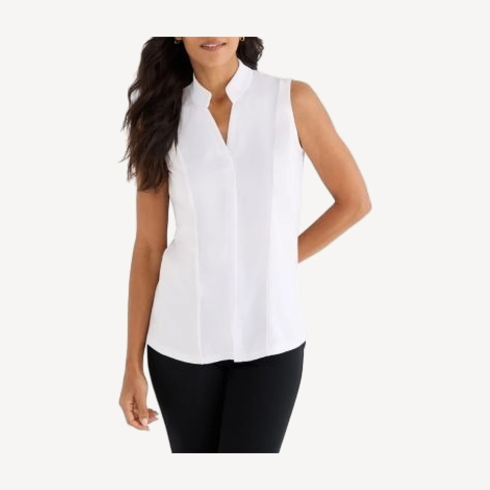 Nic+Zoe Mixed Media Collar Tank