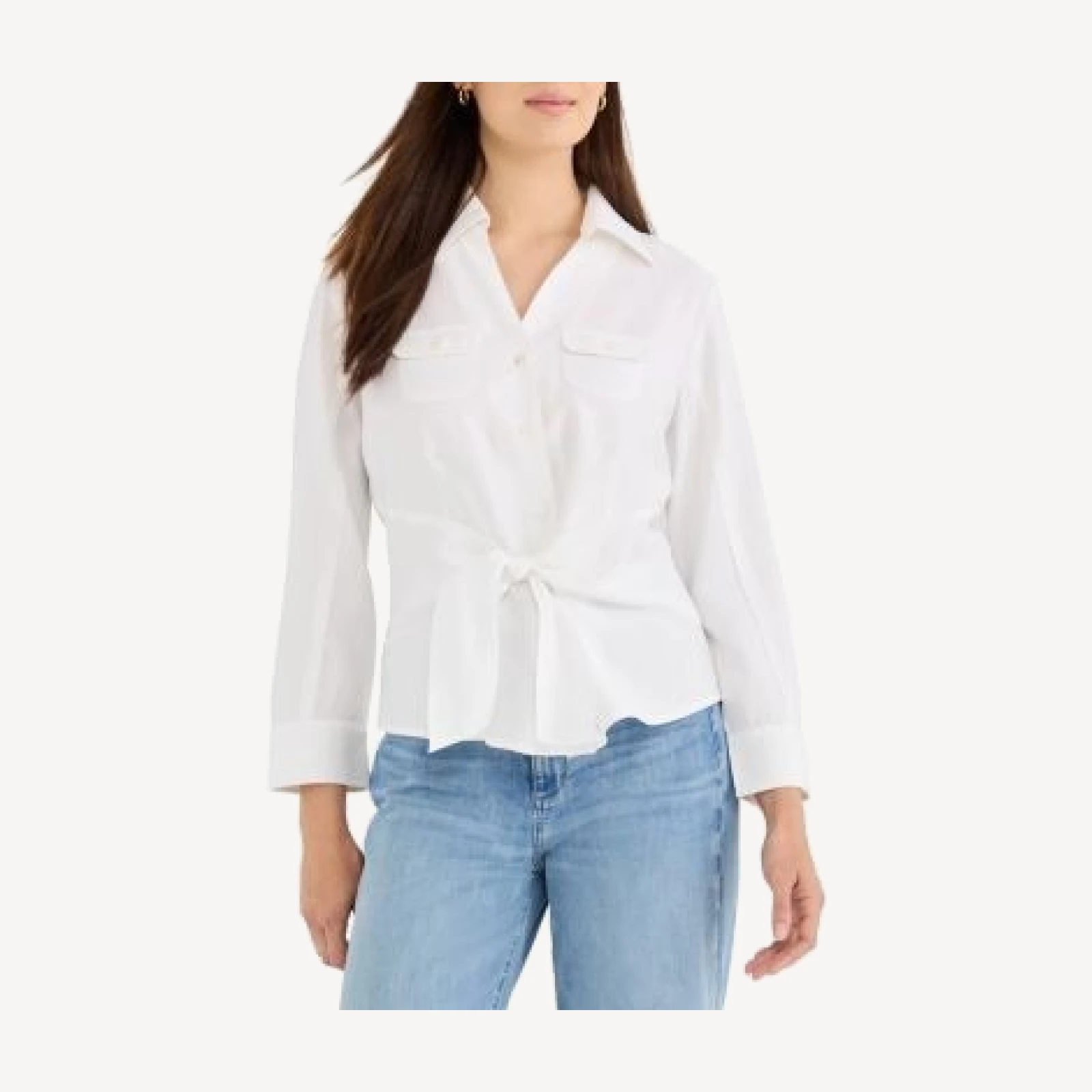 Nic+Zoe Iconic Tie Front Shirt