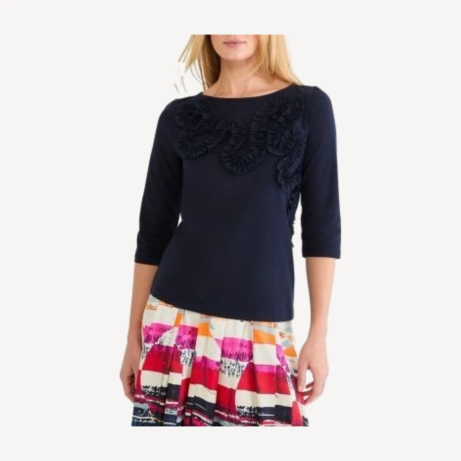 Nic+Zoe Mesh Applique Top