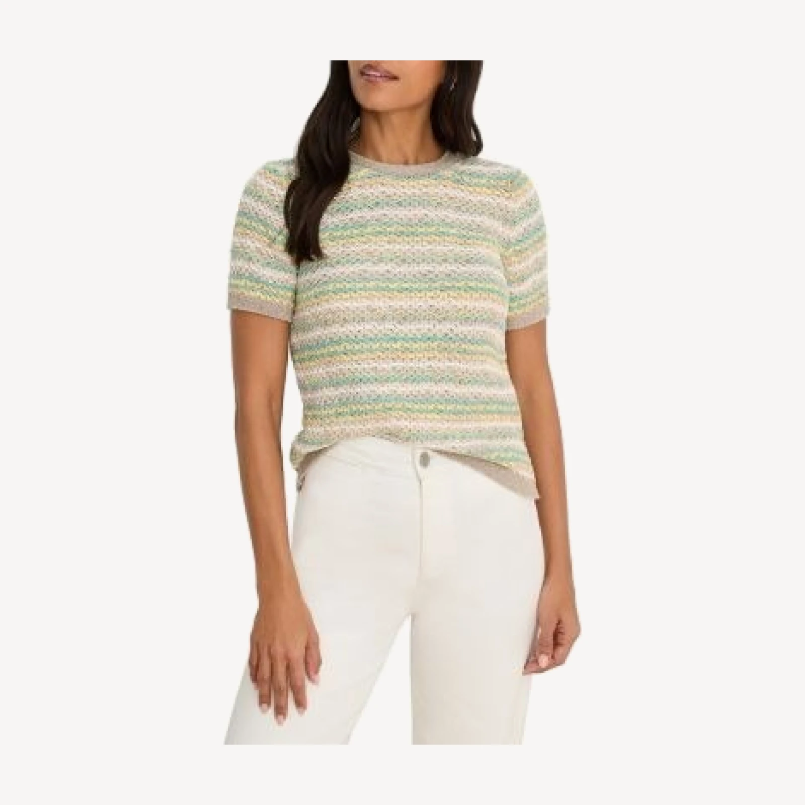 Nic+Zoe Layered Knit Sweater Tee