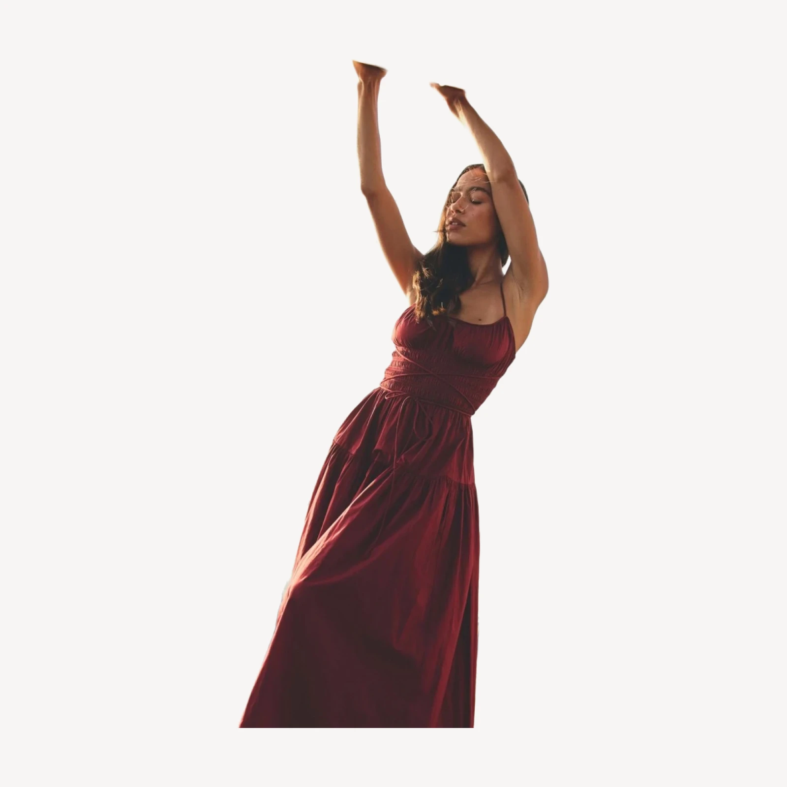 SAFIA DRESS -- DEEP RUBY