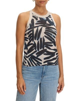 Nic+Zoe Painted Palms Sweater Tank