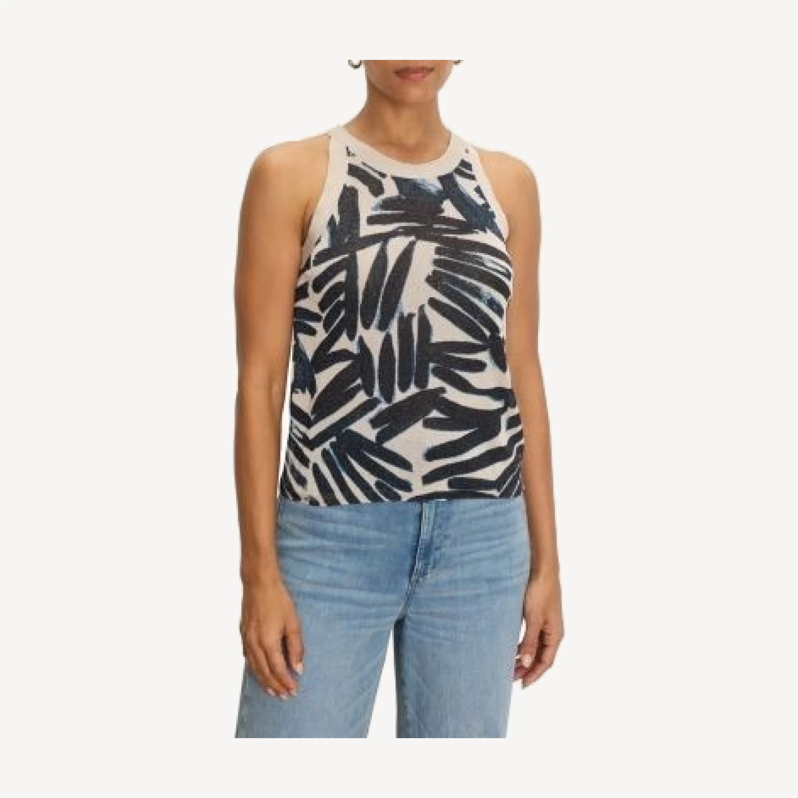 Nic+Zoe Painted Palms Sweater Tank