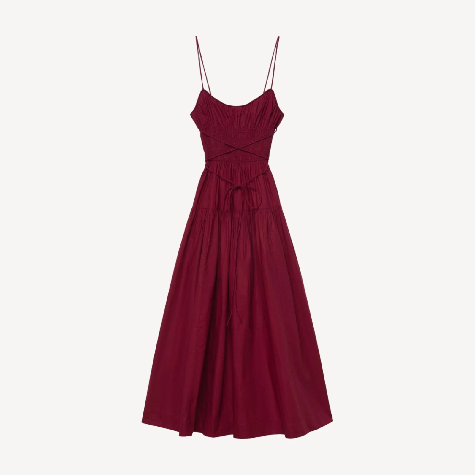SAFIA DRESS -- DEEP RUBY