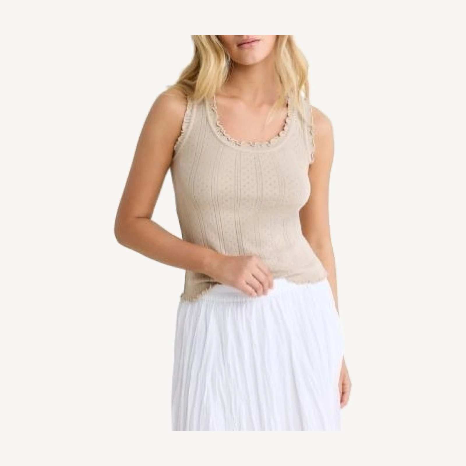 Nic+Zoe Pointelle Rib Ella Tank Top