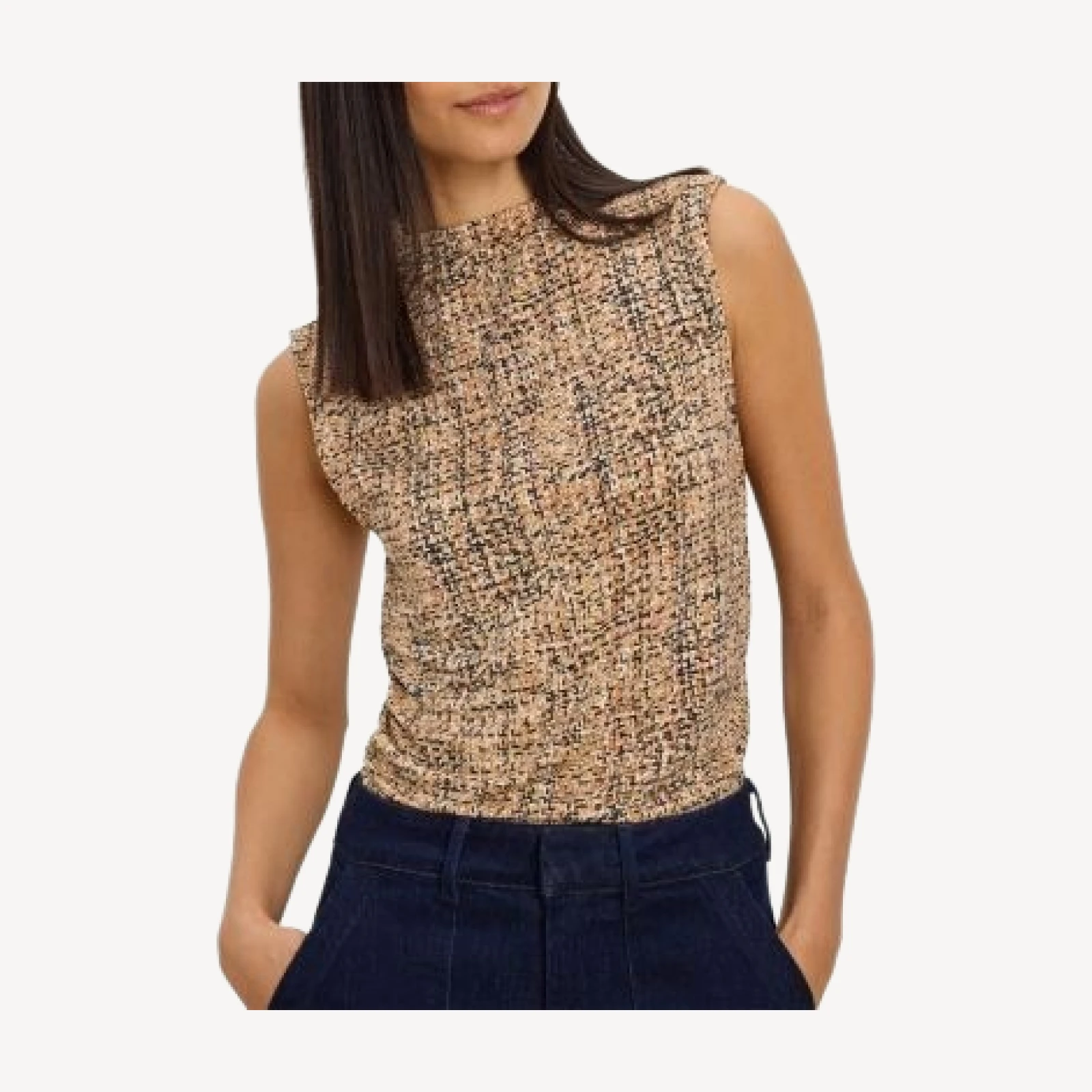 Nic+Zoe Printed Tweed Knit Tank