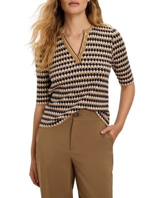 Nic+Zoe Angled Jacquard Sweater