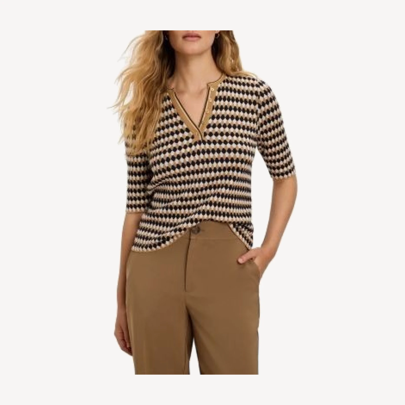 Nic+Zoe Angled Jacquard Sweater
