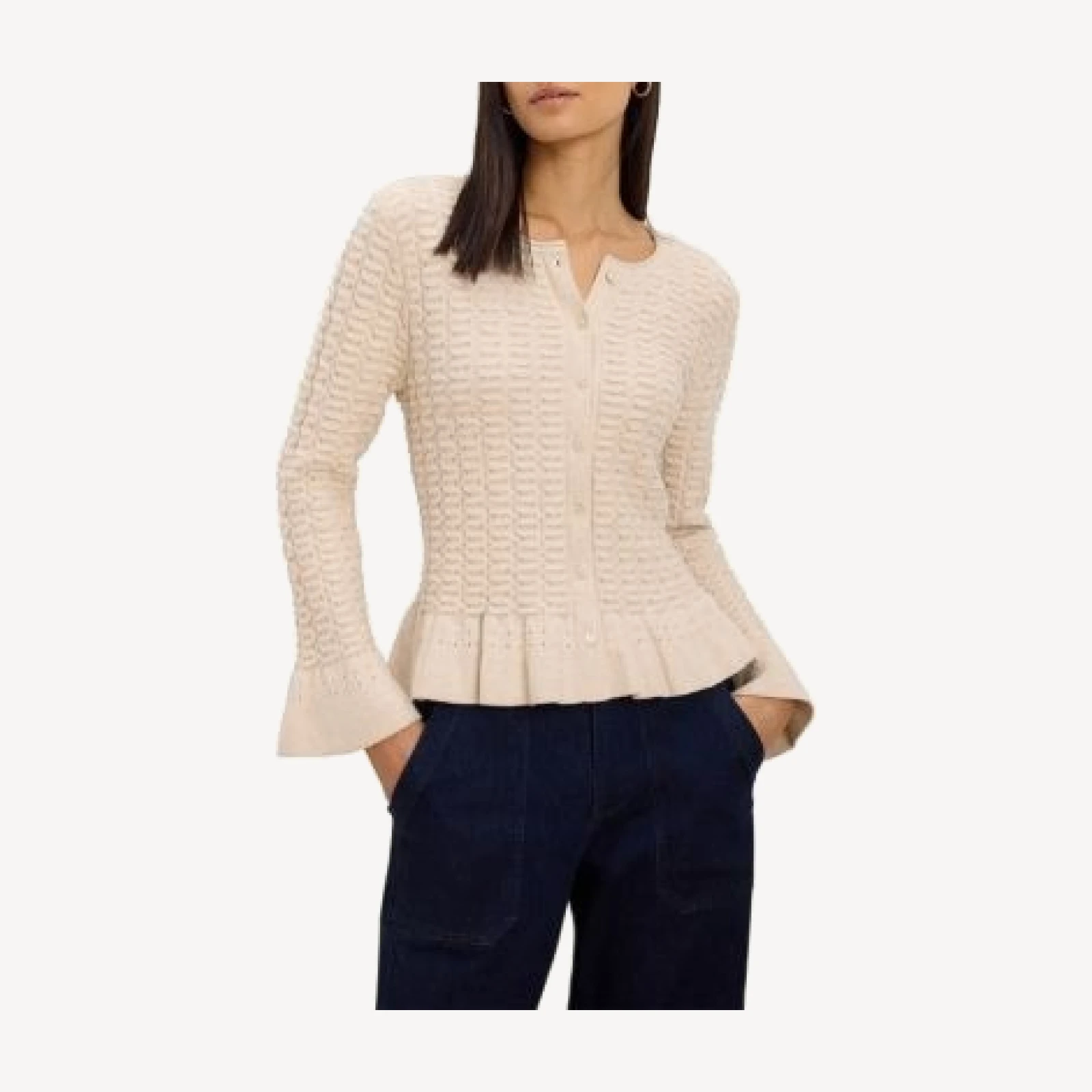 Nic+Zoe Frill Textured Cardigan