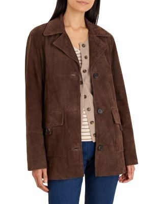 Nic+Zoe Suede Mod Button Coat