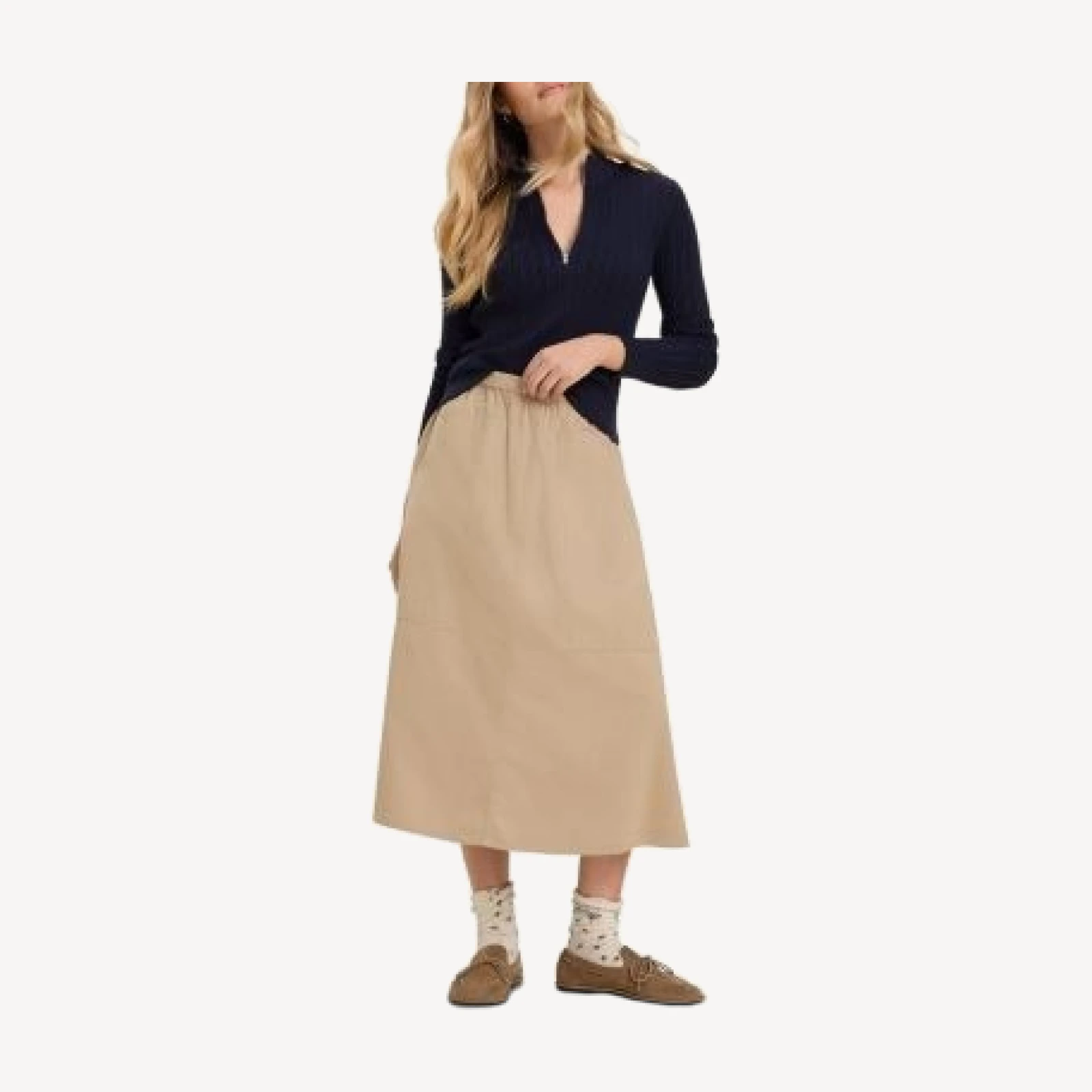 Nic+Zoe Twill Cargo Midi Skirt