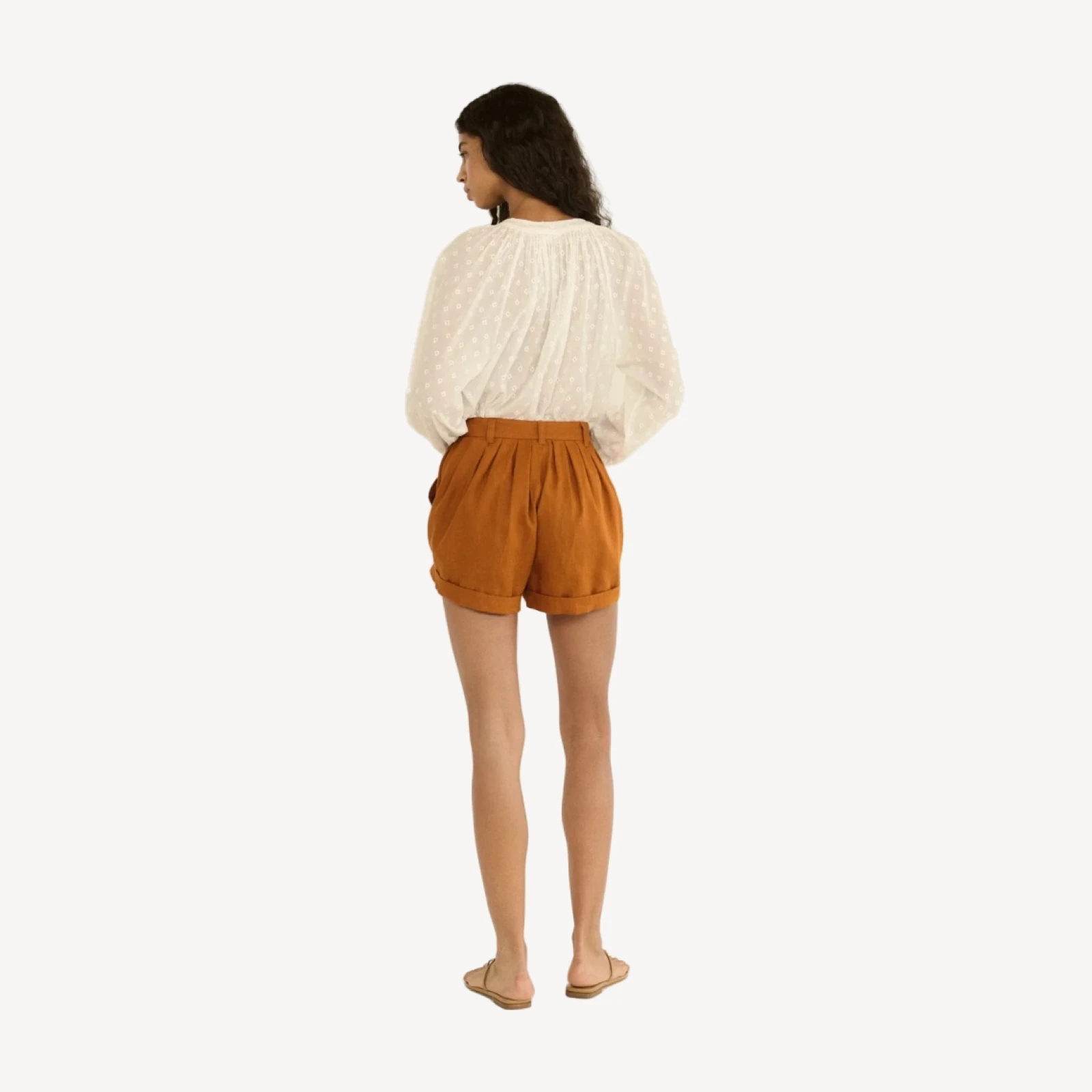PAIGE LINEN SHORT -- SEDONA CLAY