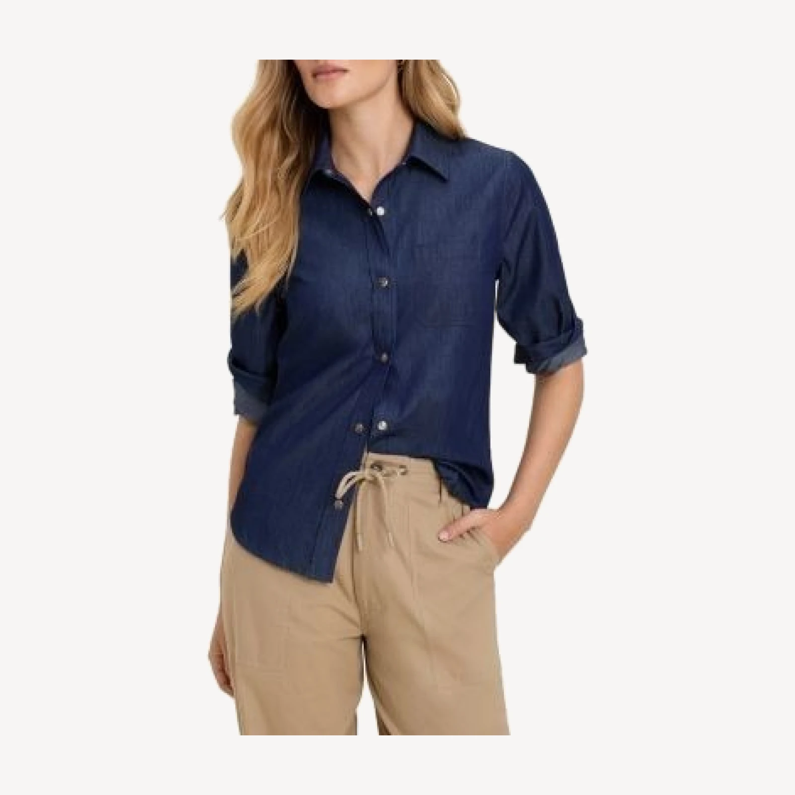 Nic+Zoe Drapey Denim Shirt