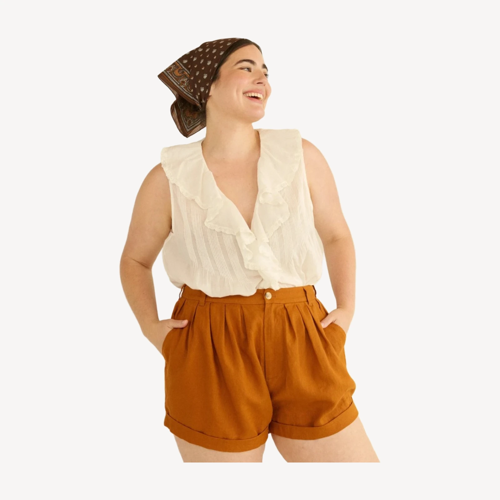 PAIGE LINEN SHORT -- SEDONA CLAY