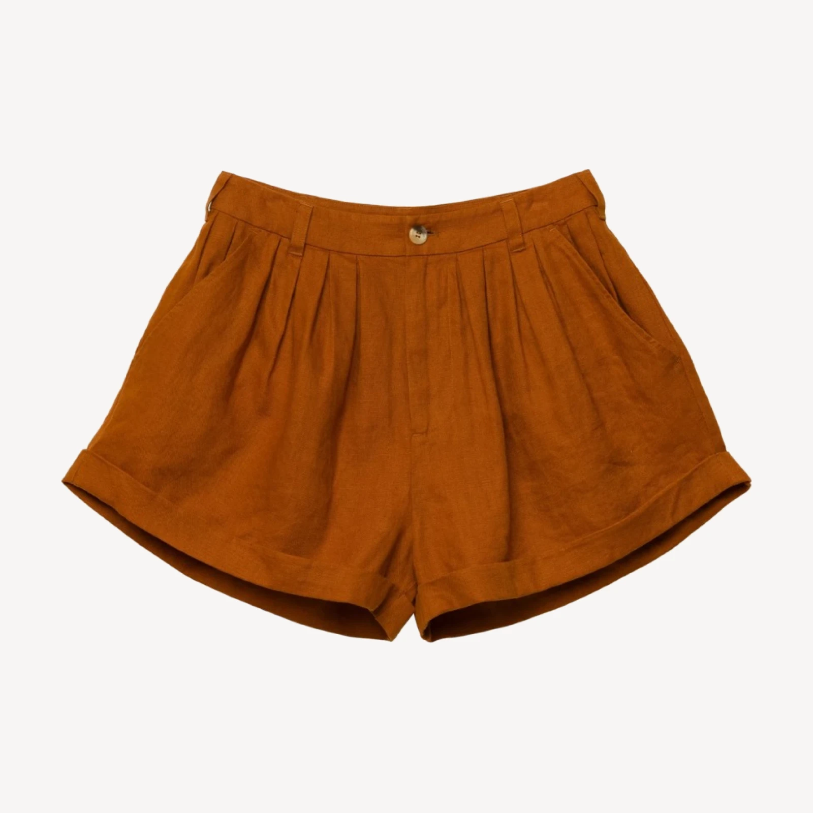 PAIGE LINEN SHORT -- SEDONA CLAY