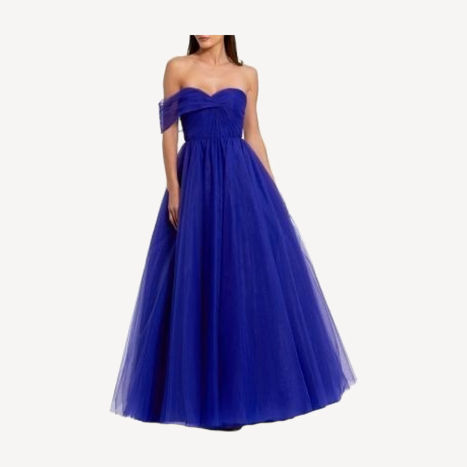 Mac Duggal Strapless Bustier Tulle Ball Gown