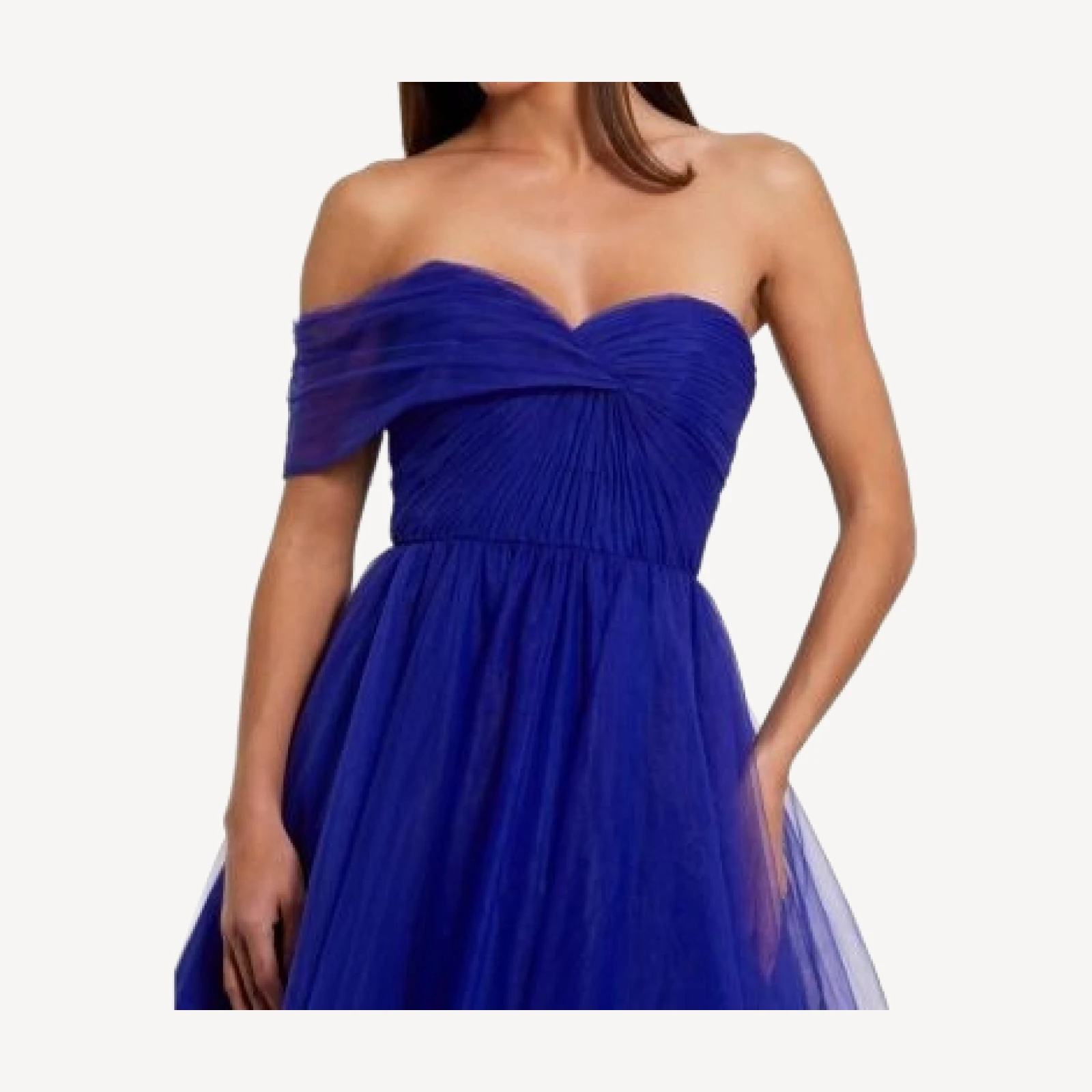 Mac Duggal Strapless Bustier Tulle Ball Gown