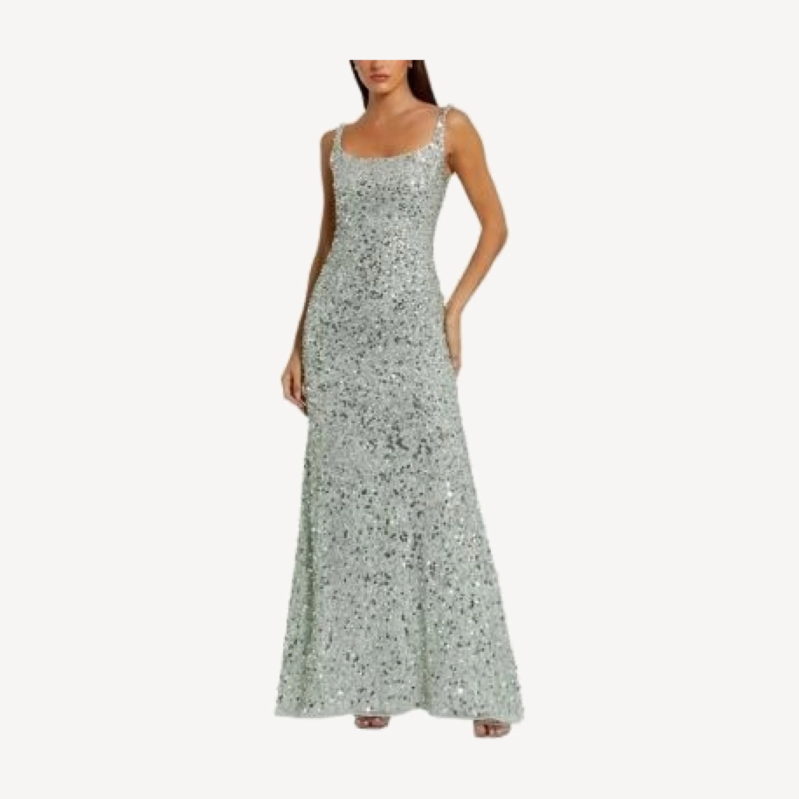 Mac Duggal Sequined Low Back Slip Gown