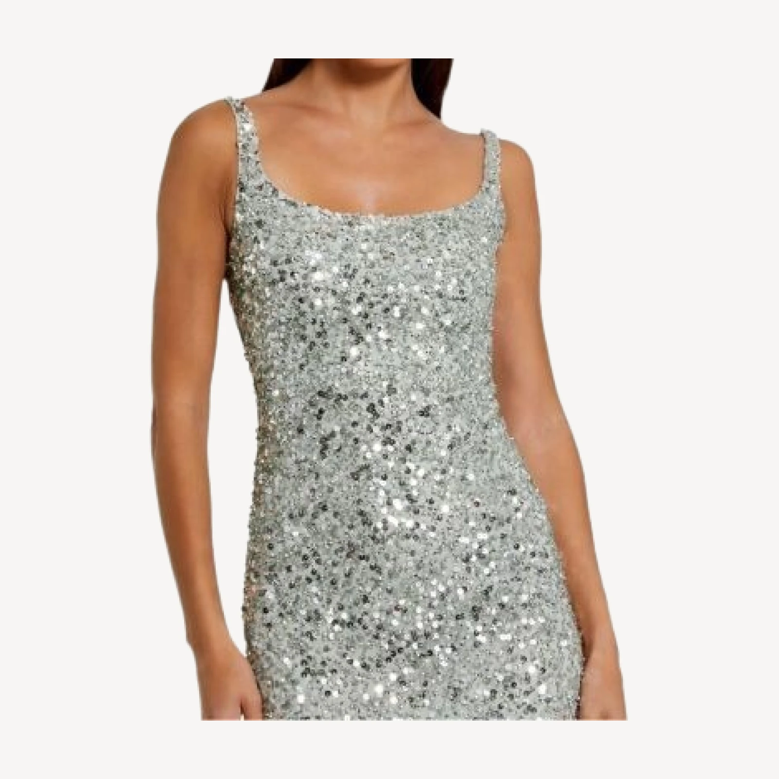 Mac Duggal Sequined Low Back Slip Gown