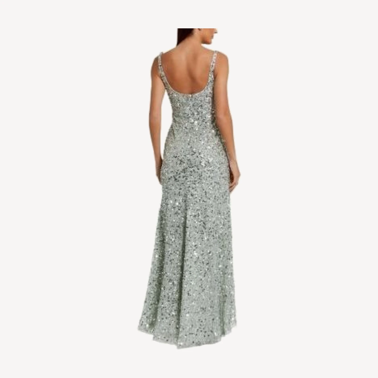 Mac Duggal Sequined Low Back Slip Gown