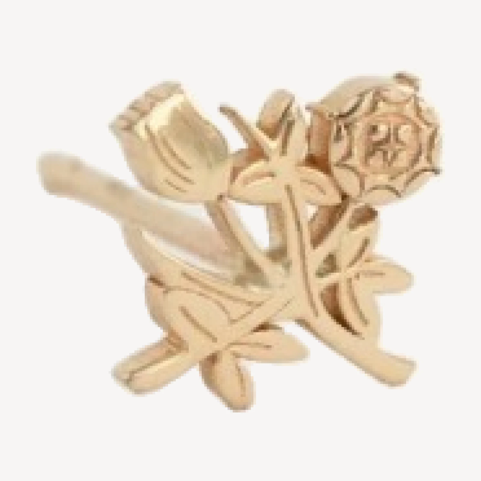 14Kt Gold Crest Earring