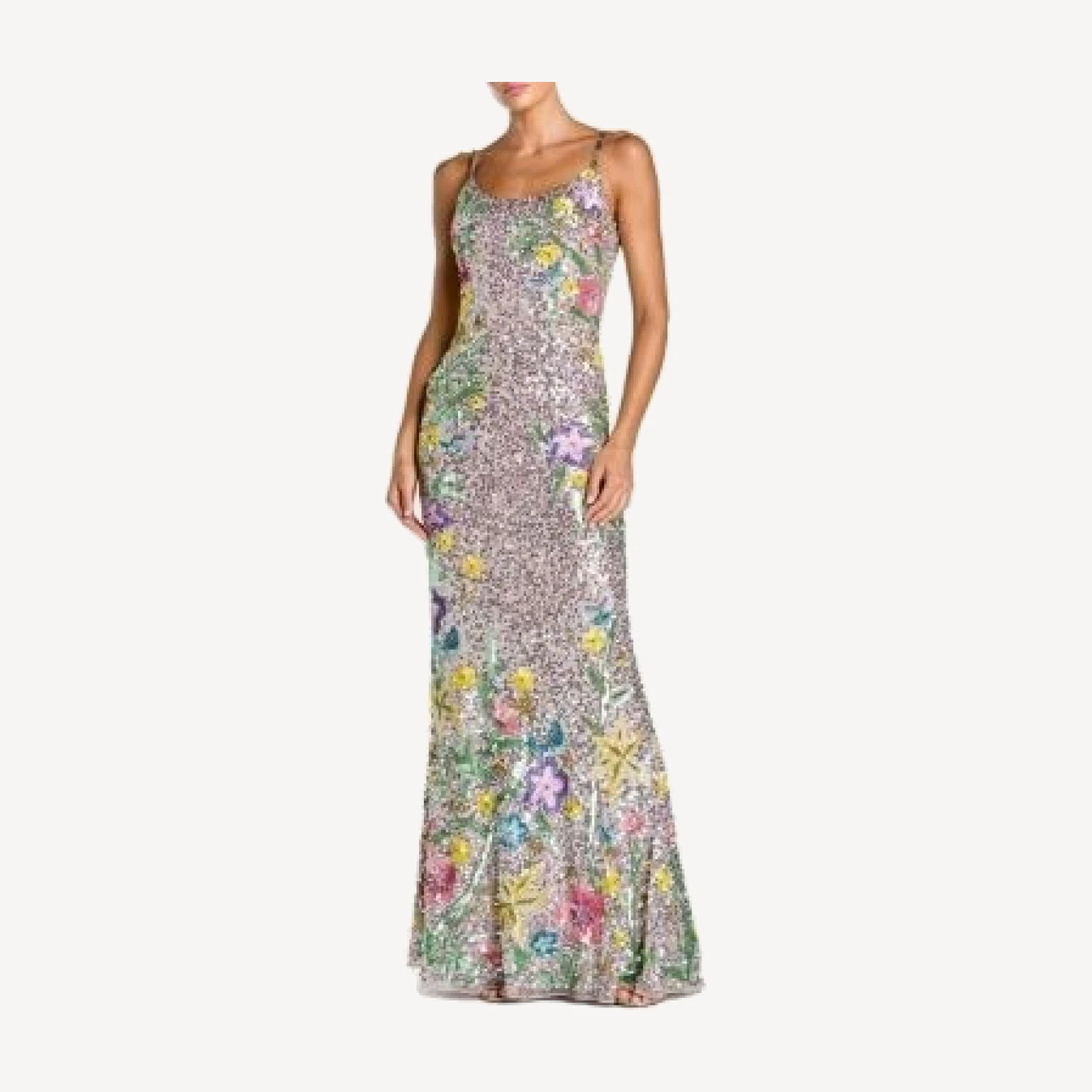 Mac Duggal Embellished Sleeveless Cowl Back Gown